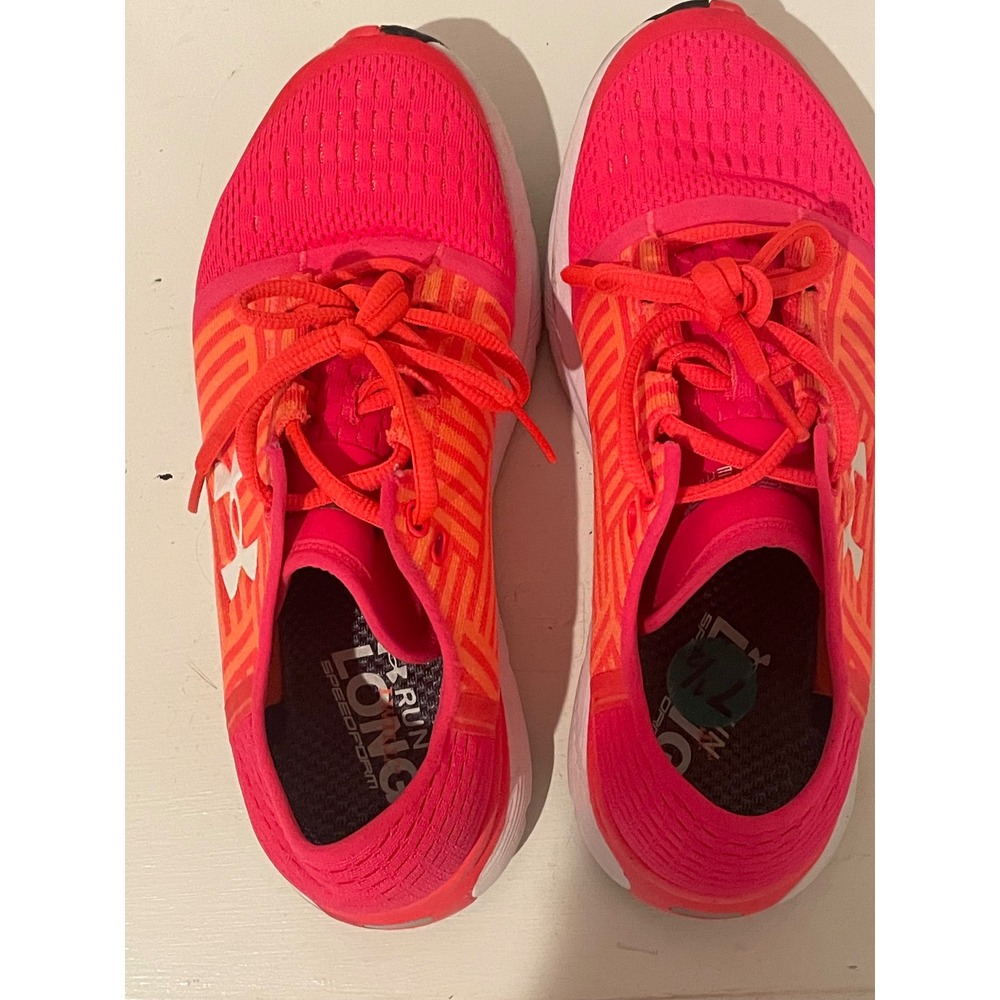 Under Armour SpeedForm‎ Gemini Running Shoes Women's Pink Orange Size 7.5
